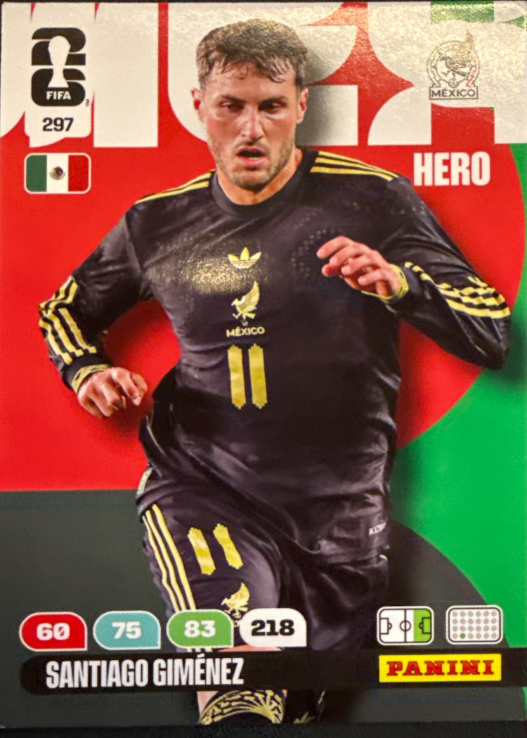 Santiago Giménez – Panini Adrenalyn XL FIFA World Cup 2026 – #297