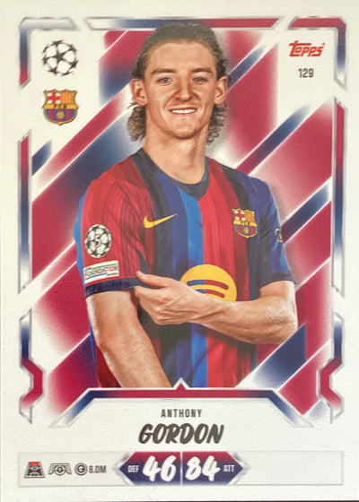 Anthony Gordon – Topps Match Attax Champions League 2026/27 – #129