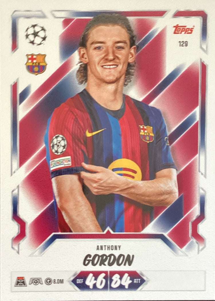 Anthony Gordon – Topps Match Attax Champions League 2026/27 – #129