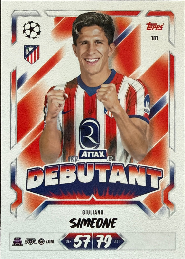 Giuliano Simeone – Topps Match Attax Champions League 2026/27 – #181